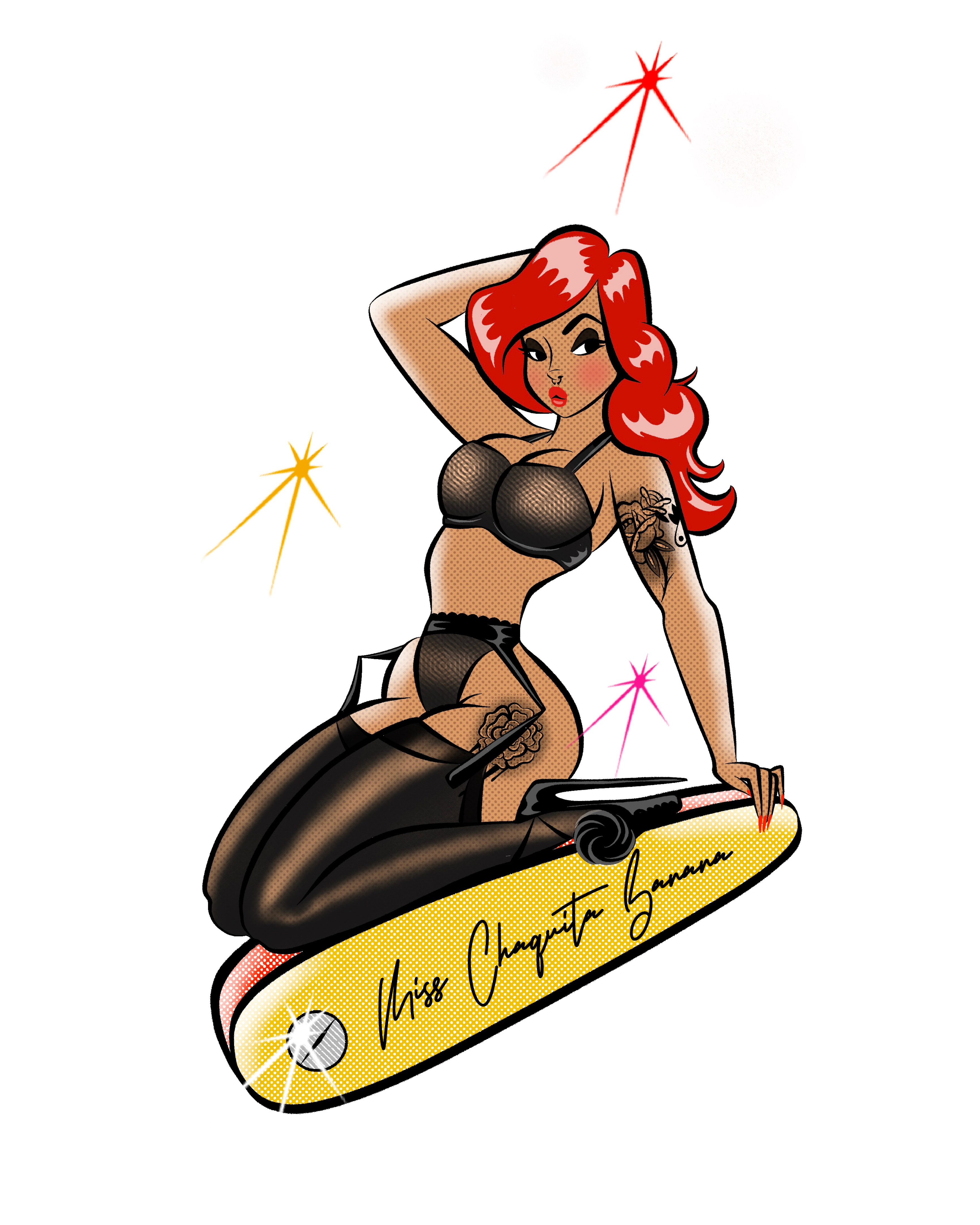 Pinball Pinup Sticker: Flipper